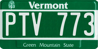 VT license plate PTV773