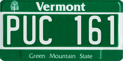 VT license plate PUC161