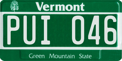 VT license plate PUI046
