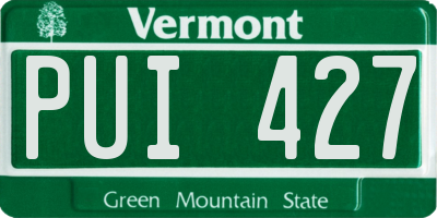 VT license plate PUI427