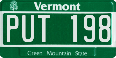 VT license plate PUT198