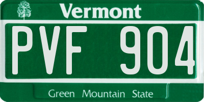 VT license plate PVF904