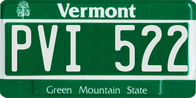 VT license plate PVI522