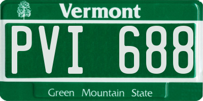 VT license plate PVI688