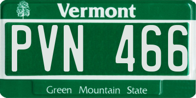 VT license plate PVN466