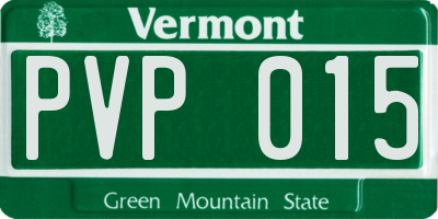 VT license plate PVP015