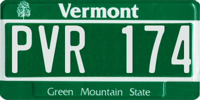 VT license plate PVR174