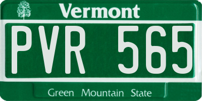 VT license plate PVR565