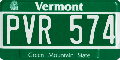VT license plate PVR574