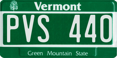 VT license plate PVS440