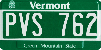 VT license plate PVS762