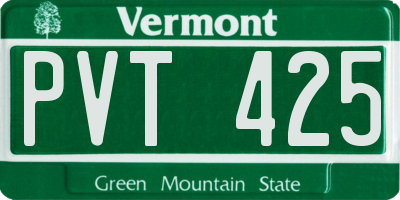 VT license plate PVT425