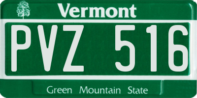 VT license plate PVZ516
