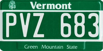 VT license plate PVZ683