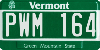VT license plate PWM164