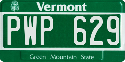 VT license plate PWP629