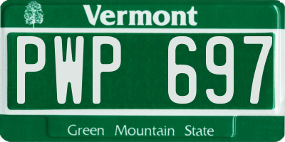 VT license plate PWP697