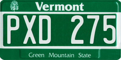 VT license plate PXD275