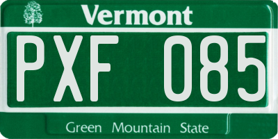 VT license plate PXF085