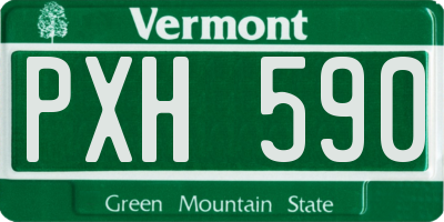 VT license plate PXH590