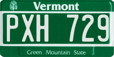VT license plate PXH729
