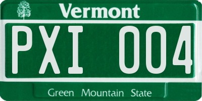 VT license plate PXI004