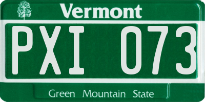 VT license plate PXI073