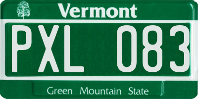 VT license plate PXL083