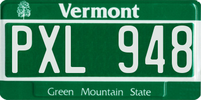 VT license plate PXL948