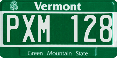 VT license plate PXM128