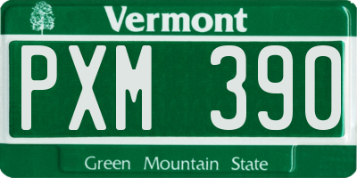 VT license plate PXM390