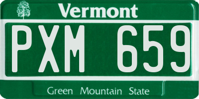 VT license plate PXM659