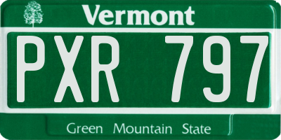 VT license plate PXR797