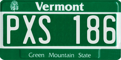 VT license plate PXS186