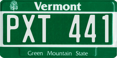 VT license plate PXT441