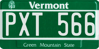 VT license plate PXT566