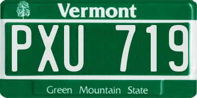 VT license plate PXU719