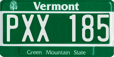 VT license plate PXX185