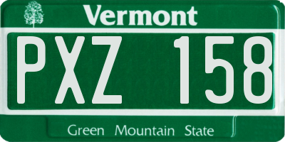 VT license plate PXZ158