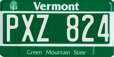 VT license plate PXZ824