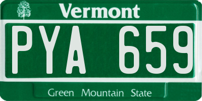 VT license plate PYA659