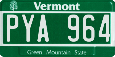 VT license plate PYA964