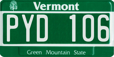 VT license plate PYD106