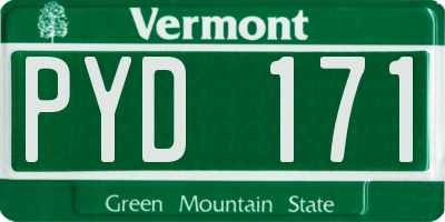 VT license plate PYD171