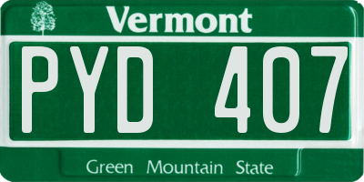 VT license plate PYD407