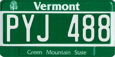 VT license plate PYJ488