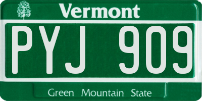 VT license plate PYJ909