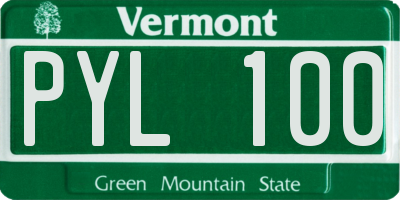 VT license plate PYL100
