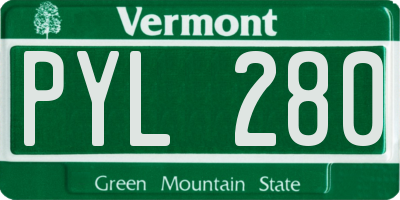 VT license plate PYL280