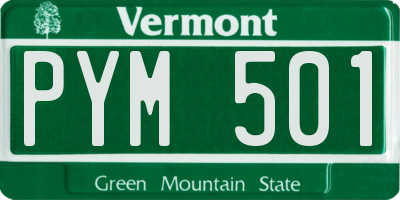 VT license plate PYM501